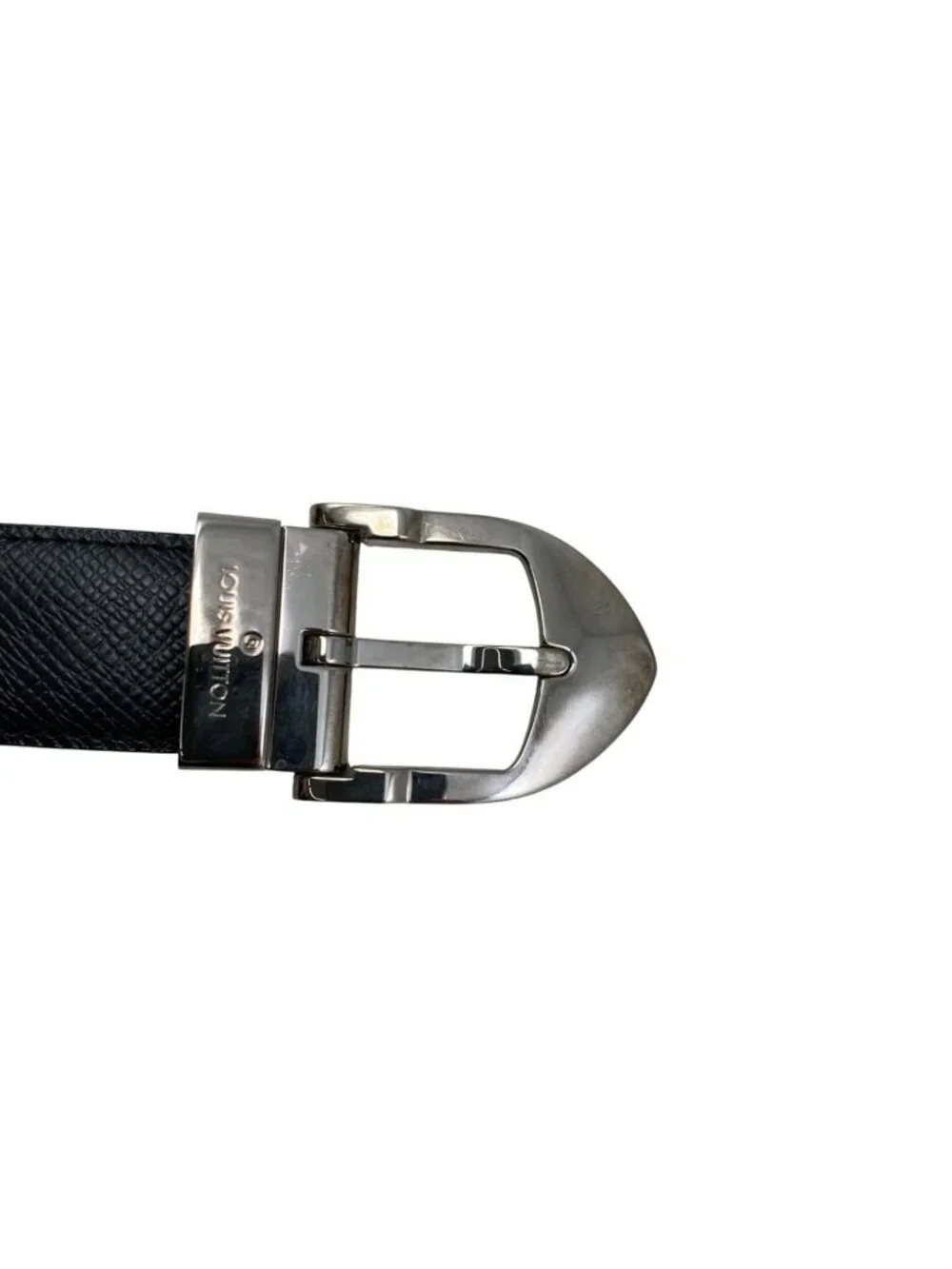 Louis Vuitton Belt Ceinture Classic 100 40 Taiga Leather Noir Black